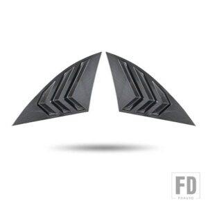 メルセデスベンツ GLC クラス X253 GLC200 GLC260 GLC300 2015-2022 カーアクセサリーリアウィンドウ三角シャッタールーバートリムカバー - Carbon　Fiber