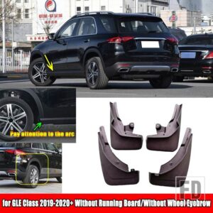 メルセデスベンツ GLE クラス W167 V167 GLE350 GLE450 2019-2020 + フロントリアマッドフラップスプラッシュガードフェンダーマッドガードアクセサリー - 3