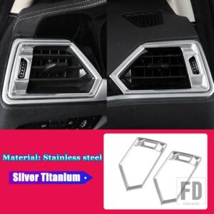 BMW 3 シリーズ G20 G21 G28 2019-22 中央ダッシュボード空調サイドエアベントアウトカバートリムフレーム - Silver　Titanium