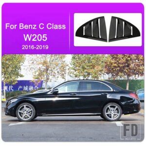 メルセデスベンツ A CLA C クラス W176 W117 C117 W205 AMG リアドアファッションルーバー窓枠トリムカバーステッカーアクセサリー - For　C　Class
