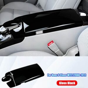 メルセデスベンツ S クラス W221 39783 ABS カーアクセサリーセンターコンソールアームレスト収納ボックスパネルトリムカバー - Gloss　Black