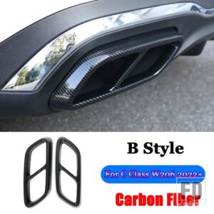 メルセデスベンツ C クラス W206 C200 C220 C260 C300 2022 + ABS カーアクセサリーテール喉マフラーマフラーカバートリムステッカー - B　Style4