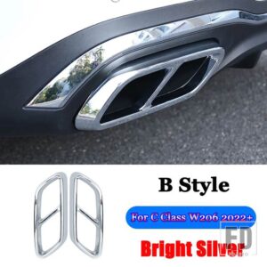メルセデスベンツ C クラス W206 C200 C220 C260 C300 2022 + ABS カーアクセサリーテール喉マフラーマフラーカバートリムステッカー - B　Style5