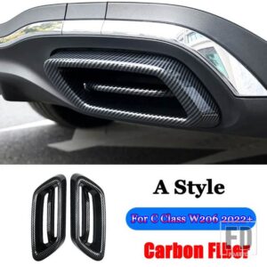 メルセデスベンツ C クラス W206 C200 C220 C260 C300 2022 + ABS カーアクセサリーテール喉マフラーマフラーカバートリムステッカー - A　Style
