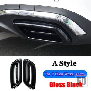 メルセデスベンツ C クラス W206 C200 C220 C260 C300 2022 + ABS カーアクセサリーテール喉マフラーマフラーカバートリムステッカー - A　Style2