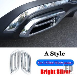 メルセデスベンツ C クラス W206 C200 C220 C260 C300 2022 + ABS カーアクセサリーテール喉マフラーマフラーカバートリムステッカー - A　Style3
