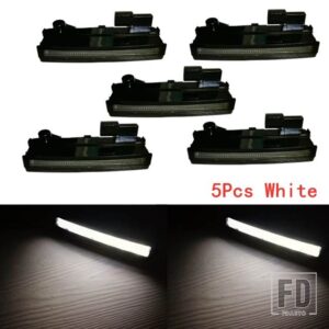 1個2個5個 24V サンバイザーライト スカニアトラック R650 G500 S730 S500 P500 LED サンバイザーランプとプラグ OEM 2252794 - 5Pcs　white