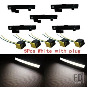1個2個5個 24V サンバイザーライト スカニアトラック R650 G500 S730 S500 P500 LED サンバイザーランプとプラグ OEM 2252794 - 5pcs　white　and　plug
