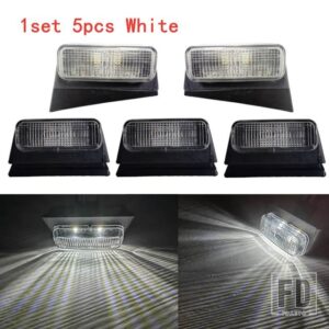 24V LED ホワイトライト ボルボ FH FM トラックキャブトップシグナルライト ボルボサンバイザーライト OEM 82349221 82348508 82349220 - 5pcs　white