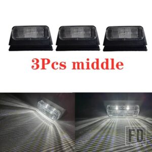 24V LED ホワイトライト ボルボ FH FM トラックキャブトップシグナルライト ボルボサンバイザーライト OEM 82349221 82348508 82349220 - 3Pcs　Middle　White