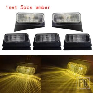 24V LED ホワイトライト ボルボ FH FM トラックキャブトップシグナルライト ボルボサンバイザーライト OEM 82349221 82348508 82349220 - 5pcs　amber