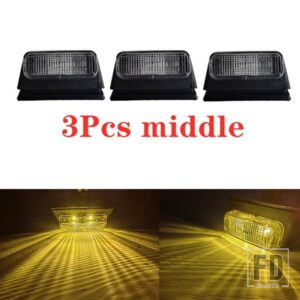 24V LED ホワイトライト ボルボ FH FM トラックキャブトップシグナルライト ボルボサンバイザーライト OEM 82349221 82348508 82349220 - 3pcs　middle　Amber