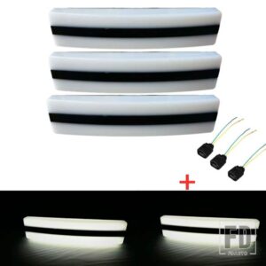 DIY 2個/3個 サンバイザーライト スカニアトラック R620 R500 P400 P450 R730 G460 LED サンバイザーライト OEM 1798980 1910437 プラグ付き - 3pcs　White　DIY