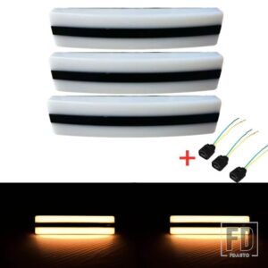 DIY 2個/3個 サンバイザーライト スカニアトラック R620 R500 P400 P450 R730 G460 LED サンバイザーライト OEM 1798980 1910437 プラグ付き - 3pcs　Amber　DIY