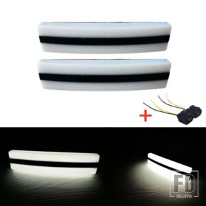 DIY 2個/3個 サンバイザーライト スカニアトラック R620 R500 P400 P450 R730 G460 LED サンバイザーライト OEM 1798980 1910437 プラグ付き - 2pcs　White　DIY