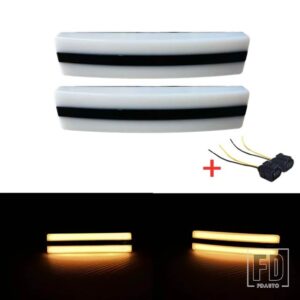 DIY 2個/3個 サンバイザーライト スカニアトラック R620 R500 P400 P450 R730 G460 LED サンバイザーライト OEM 1798980 1910437 プラグ付き - 2pcs　Amber　DIY