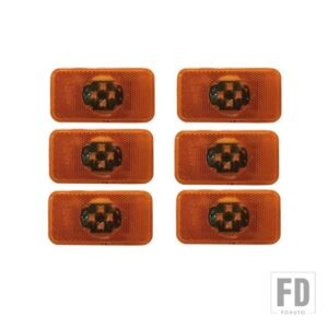 ボルボトラック用24V LEDサイドライト FH FM FL マーカーランプ クリアランスライト アンバー 20789440 20398660 82392733 アクセサリー - 6pcs　amber