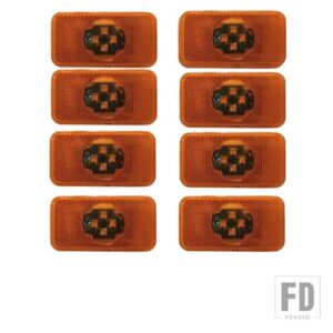ボルボトラック用24V LEDサイドライト FH FM FL マーカーランプ クリアランスライト アンバー 20789440 20398660 82392733 アクセサリー - 8pcs　amber