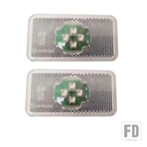 ボルボトラック用24V LEDサイドライト FH FM FL マーカーランプ クリアランスライト アンバー 20789440 20398660 82392733 アクセサリー - 2pcs　white