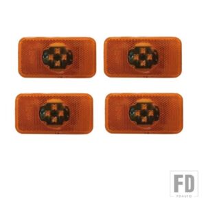 ボルボトラック用24V LEDサイドライト FH FM FL マーカーランプ クリアランスライト アンバー 20789440 20398660 82392733 アクセサリー - 4pcs　amber