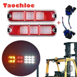 2X 10-80V IP67 LEDフォークリフトテールライトリアストップライトリバースライトLINDEフォークリフト用HYSTERフォークリフトパーツHANGCHA用 - with　plug
