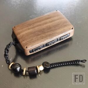 1セット DIY キーレスエントリー リモートコントロール カスタム の木製車キーシェル ボルボ S90 S60 XC40 V60 V90 XC60 XC90 車キーケース用 - Real　Walnut, No　logo　DIY