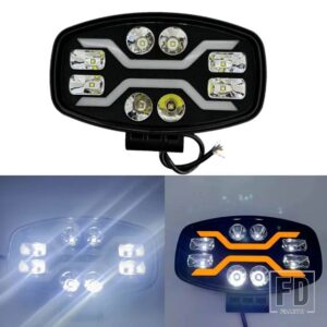 9インチ LED 100W 12V-36V DIY ユーロトラックトップライトグリルバンパーライトスポットライトボルボトラック用フロントフォグランプスカニアトラック用 - 1　Piece　DIY