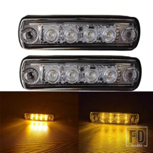 2/10個 24V LED サンバイザーライト MAN TGX TGL TGS トラック用 サンバイザーランプ OEM 81252606121 マンキャブライト - 2Pcs　Amber　A