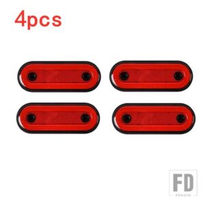 10個/4個 12V-24V トラックサイドマーカーライト LEDトレーラーライト リフレクター バス バン クリアランスライト DAFトラック用 いすゞ用 - 4pcs　Red　B