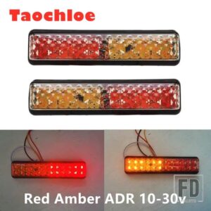 2X 12V 10-30V 防水 ABS トレーラートラック車 20 LED テールライトランプ テールライト リバース ランニング ブレーキ ウィンカー - RGB