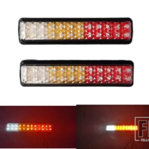 2X 12V 10-30V 防水 ABS トレーラートラック車 20 LED テールライトランプ テールライト リバース ランニング ブレーキ ウィンカー - Red