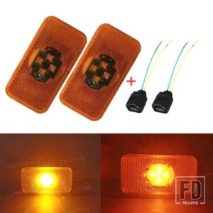 ボルボ FH LED ライト FM FL トラックサイドクリアランスライト用 2個 24V マーカーライト 2ピンコネクタソケット付き 20789440 - 2amber　with　plug