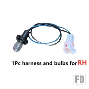 SUZUKI JIMNY 2006 - 2016用 LH RH 1ペア リアバンパーフォグランプケース 電球付きジムニーアクセサリーケース専用 - 1x　harness　for　RH