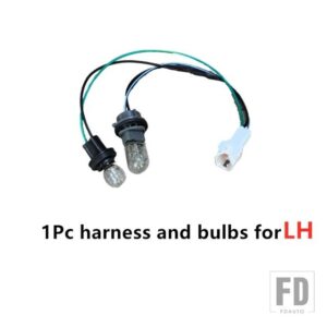 SUZUKI JIMNY 2006 - 2016用 LH RH 1ペア リアバンパーフォグランプケース 電球付きジムニーアクセサリーケース専用 - 1x　harness　for　LH