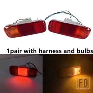 SUZUKI JIMNY 2006 - 2016用 LH RH 1ペア リアバンパーフォグランプケース 電球付きジムニーアクセサリーケース専用 - 1Pair　with　bulbs
