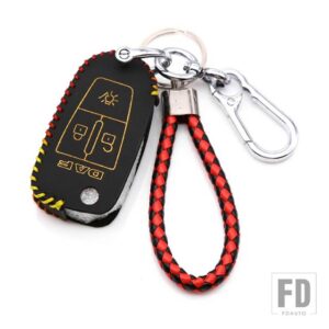 DAF 106用オックスハイドキーケースカバー 3ボタンキーチェーンホルダー キーアクセサリー プロテクターバッグシェル - B