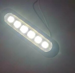 10個 X トラック 10-30V 6LED サイドマーカーライト クリアランスランプ 12V 24V アウターライト 車 SUV ピックアップ トレーラー ADR DOT SAE - 10x　White