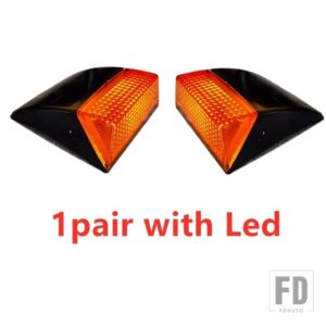 1ペア 24V トラック ウィンカー コーナーライト フェンダーインジケーター コーナーランプ VOLVO トラック LED ランプ FM12 FH12 20409874 20409875 - 1pair　with　Led