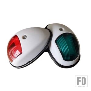 2個入り 防水ボートナビゲーションライト 緑と赤 マリンLED 右舷左舷ライト ボート ヨット スキーター用 DC 10-30V - White　case