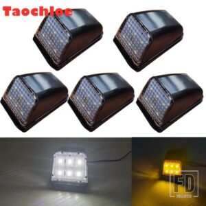 5個 6LED ホワイト アンバー 24V トップランプ ボルボ 大型トラック FH FM トラックトレーラー用 ボルボ ルーフランプ ボルボ ドームライト OEM 1623726 - 5pcs　white