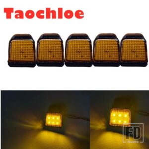 5個 6LED ホワイト アンバー 24V トップランプ ボルボ 大型トラック FH FM トラックトレーラー用 ボルボ ルーフランプ ボルボ ドームライト OEM 1623726 - 5pcs　amber