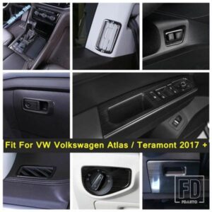 VW フォルクスワーゲン アトラス / テラモント 2017 - 2020 用 ブラック カーギアシフトパネル メイン運転席収納ボックス ハンドルカバー