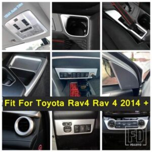 トヨタ RAV4 RAV 4 2014 - 2018 用 オートストレージボックス / カップホルダー ウォーターボトル ドリンク / ハンドブレーキ / ACカバートリム