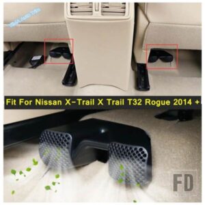 カーシート下エアコンACコンセント通気口カバートリム2個入り 日産エクストレイル Xトレイル T32 ローグ 2014-2020 内装