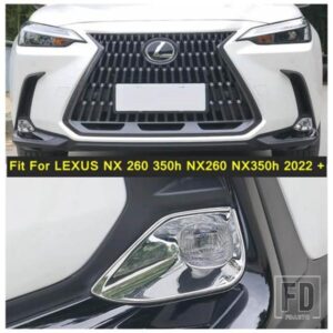 クローム オートフロントフォグライトトリム フォグライトランプ装飾カバートリム ABSアクセサリー レクサス NX 260 350H NX260 NX350H 2022 - 2025用