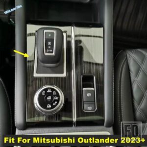 三菱アウトランダー 2023-2025 カースタイリング フロントセンターコンソール ギアシフトボックス パネル トリムカバー ステッカー インテリアアクセサリー
