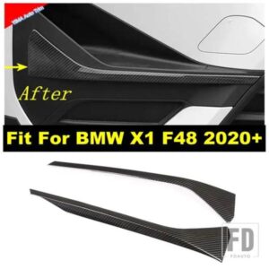 2PCS フロントバンパー フォグライト ランプ アイリッド ストリップ ガード モールディング デコレーション カバー トリム BMW X1 F48 2020 2021