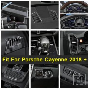 ポルシェ カイエン 2018 - 2023 ダッシュボードディスプレイ / 中央制御計器ストリップ / ACカバートリム用カーボンアクセサリー
