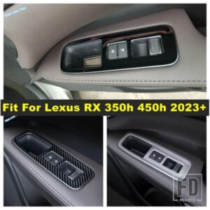レクサス RX 350H 450H 2023 2024 に適合 車用アームレスト ウィンドウガラス リフトボタン インナードアハンドル ボウルカバー トリム
