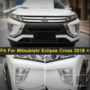 カースタイリング フロントフォグランプ ランプ フォグランプ フレーム カバー トリム 2個 三菱 エクリプスクロス 2018-2021 クロームアクセサリー
